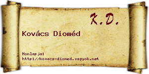 Kovács Dioméd névjegykártya