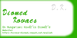 diomed kovacs business card